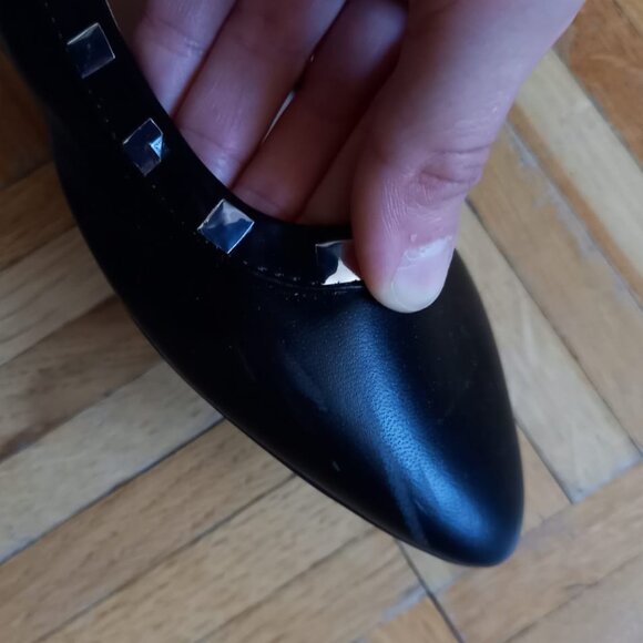 Christian Siriano flat studded black ballerinas shoes, size 7.5 - Picture 10 of 12